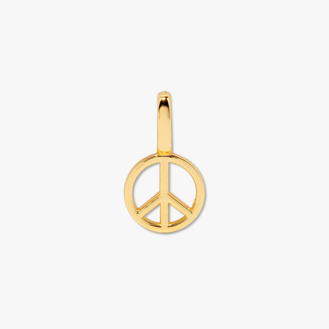 Pura Vida Harper Gold Charm ~ Peace Sign