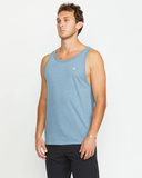 Volcom Mens Solid Heather Tank - Stormy Blue