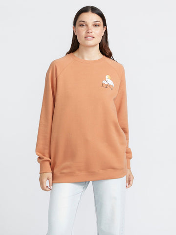 Volcom Womens Stone Magic Boyfriend Crew Sweatshirt