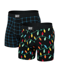 Saxx Ultra Super Soft (2 Pack) Underwear - Getta Watt/Windowpane