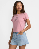 RVCA Womens That Balance Baby Tee - Amethyst Smoke