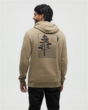 Tentree Mens Linear Tree Hoodie - Khaki Meteorite Black