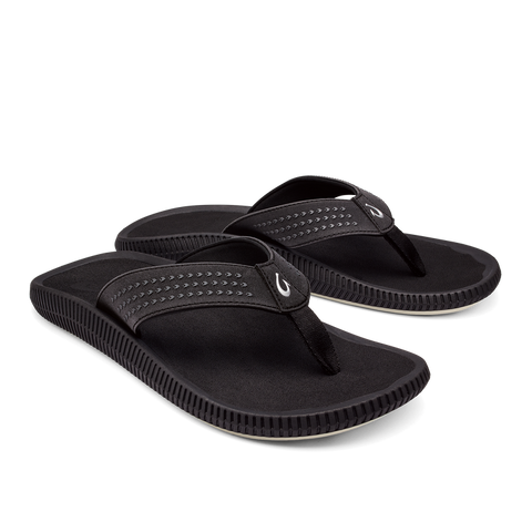 OluKai Mens Ulele Sandals - Black
