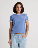 Volcom Women's BRK Up Ringer Tee - Horizon Blue