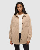 Tentree Womens Dunes Shacket - Birchwood Heather