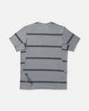 RVCA Mens Sport Vent Stripe Short Sleeve Shirt - Heather Grey