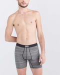 Saxx Ultra Super Soft Underwear - Spacedye Stripe - Grey