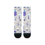 Stance Microbial Crew Socks - String Grey