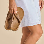 OluKai Women's Lei Leather Sandals - Tan