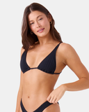 Roxy Women's Haleiwa Built Up Triangle Bikini Top - Anthracite