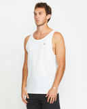 Volcom Mens Solid Heather Tank - White