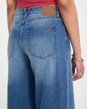 Volcom Women's Stoned Boyfriend Low Rise Jeans - WhitBlue