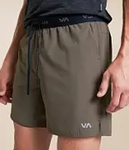 RVCA Mens Yogger 2 In 1 Stretch Shorts - Mushroom