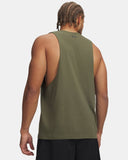 Under Armour Men's UA Left Chest Cut-Off Tank - Marine OD Green / Black - 390