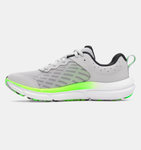 Under Armour Boys' GS UA Assert 10 Running Shoes - Mod Grey / Hyper Green - 012