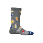 Saxx Mens Whole Package Crew Socks - Football Gamer/Graphite Heather