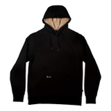 RDS Mens Faux Fur Lining Hoodie - Black