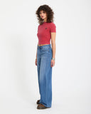 Volcom Women's Stoned Boyfriend Low Rise Jeans - WhitBlue