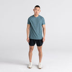 Saxx Mens HighTail 2In1  5" Run  Shorts - Black