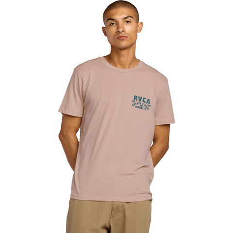 RVCA Mens Ridge SS Tee - Pale Mauve