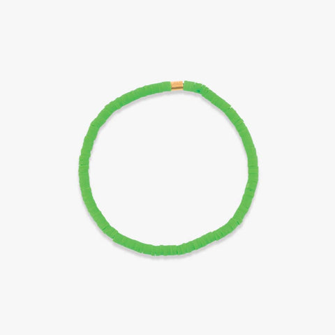 Pura Vida Solid Cabrillo Stretch Bracelet ~ Bright Green