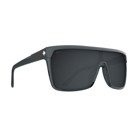 Spy Flynn Sunglasses - Translucent Gunmetal - Happy Gray Gunmetal Spectra Mirror