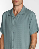 RVCA Mens Vacancy Short Sleeve Shirt - Lead