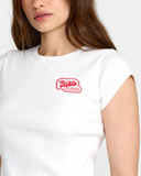 RVCA Women's Ribbed Slim Tee - Vintage White
