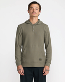 RVCA Mens Dayshift Thermal Hooded Henley - Olive