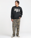RVCA Mens Buck Crew Sweatshirt - Pirate Black