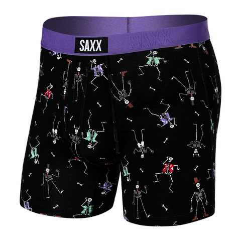 Saxx Vibe Underwear - Dancing Skellies- Black