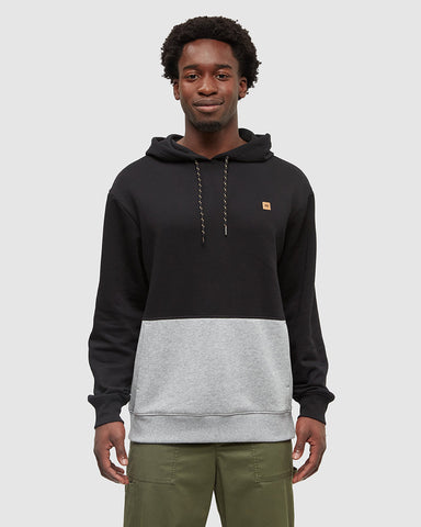 Tentree Mens Howson Hoodie - Meteorite Black/Harbour Grey Heather