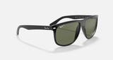 Ray-Ban Boyfriend Sunglasses - Black W/ Dark Green Polar