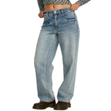 RVCA Womens Coco II Denim Jeans - Light VIntage Indigo