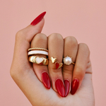 Pura Vida Two Hearts Open Ring ~ Gold