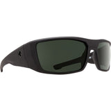 Spy Dirk Sunglasses - Soft Matte Black - Happy Gray Green