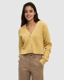 Tentree Women's Poplar Cardigan - Dusk Yellow