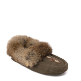 Manitobah Women's Tipi Suede Moccasin - Dark Olive