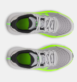 Under Armour Boys' GS UA Assert 10 Running Shoes - Mod Grey / Hyper Green - 012