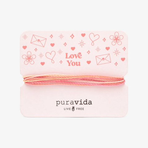 Pura Vida Bracelet ~ Love You Card