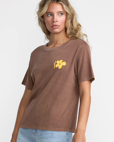 RVCA Womens Daily Tee - Coffee Bean