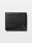 Volcom Single Stone Leather Wallet - Black