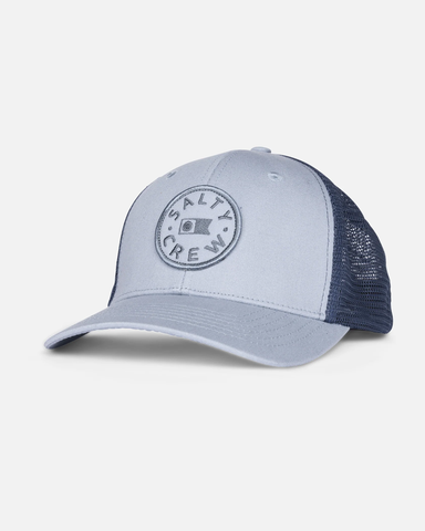 Salty Crew Mens Watermark Retro Trucker Hat - Blue Fog