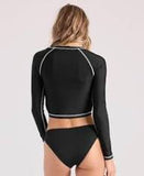 Volcom Women's Stone Ray Long Sleeve Crop - Black