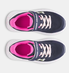 Under Armour Girls' PS UA Surge 4 AC Running Shoes - Midnight Navy / Rebel Pink - 410