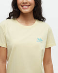 Tentree Women's Seaforestation T-Shirt - Sunray / Sea Blue