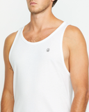Volcom Mens Solid Heather Tank - White