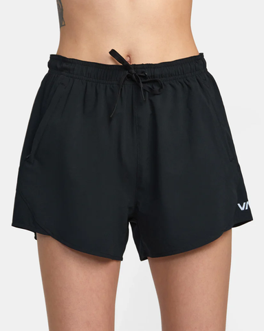 RVCA Womens VA Essential Yogger 12" Sport Shorts - Black