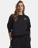 Under Armour Women's UA Icon Fleece Oversized Crew - Black / White - 001