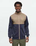 Tentree Mens Westmount Quilted Contrast Full Zip Sweatshirt - Midnight Blue Fossil